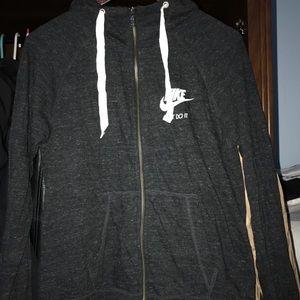 Nike women’s dark grey zip hoodie